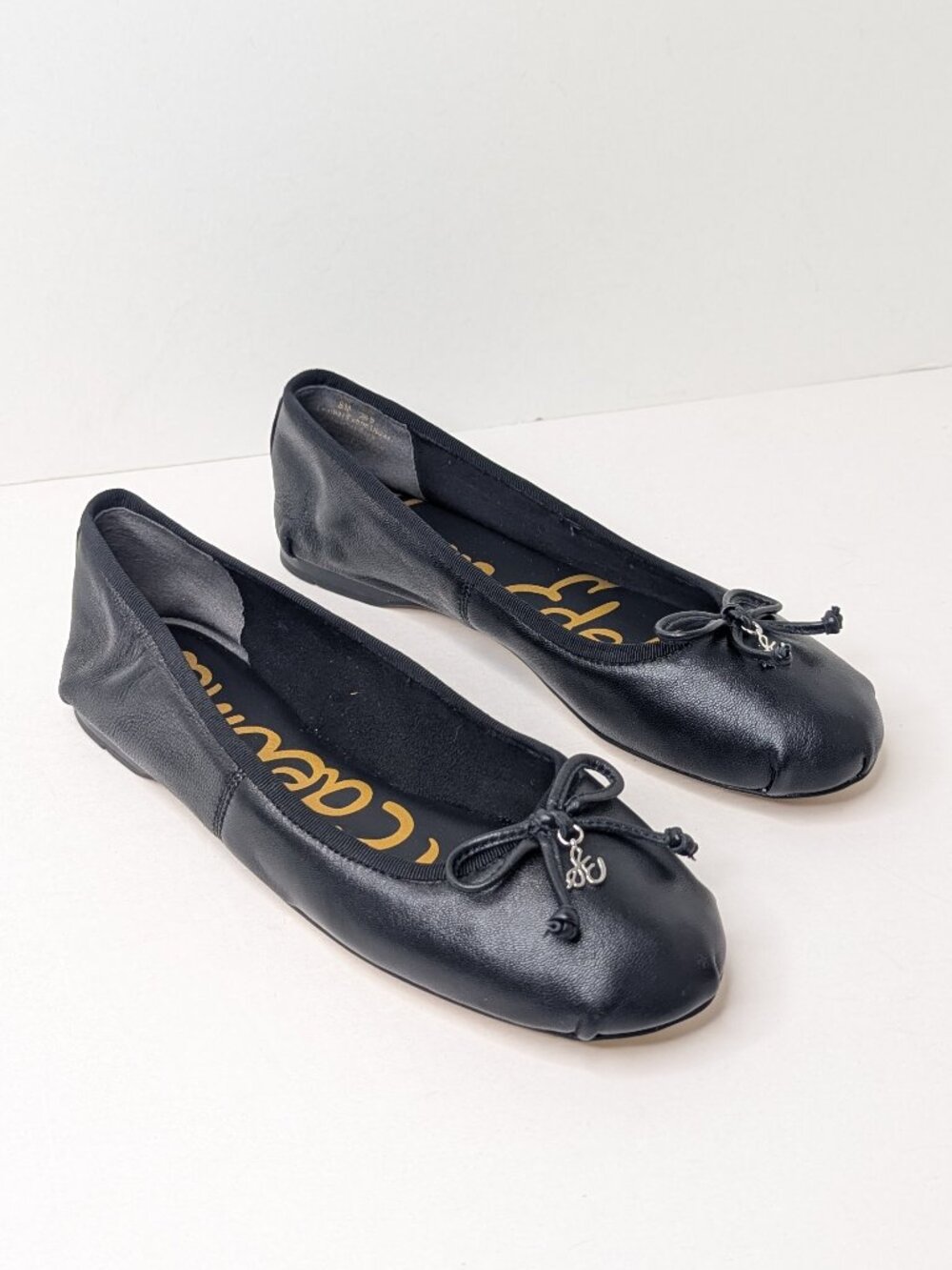 Sam Edelman Zane Ballet Flats Black Leather Womens 8